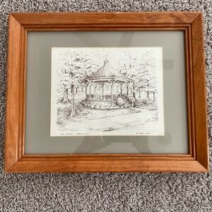 Diane Leone The Gazebo, Fredonia NY framed illustration
